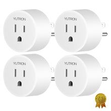 Load image into Gallery viewer, Yutron Smart Plug YUTRON WiFi + Bluetooth Plugs Timer Switch WiFi Outlets Works with Siri ,Alexa, Google Home, No Hub Required, White, 4 Pack