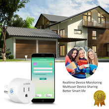 Load image into Gallery viewer, Yutron Smart Plug YUTRON WiFi + Bluetooth Plugs Timer Switch WiFi Outlets Works with Siri ,Alexa, Google Home, No Hub Required, White, 1 Pack